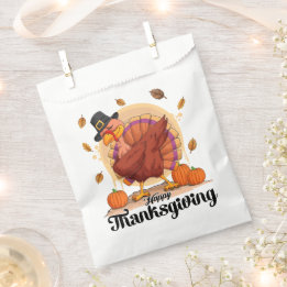 Happy Thanksgiving Typography Favour Bags