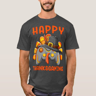 Happy Thanksgiving Video Game Controller Pilgrim G T-Shirt
