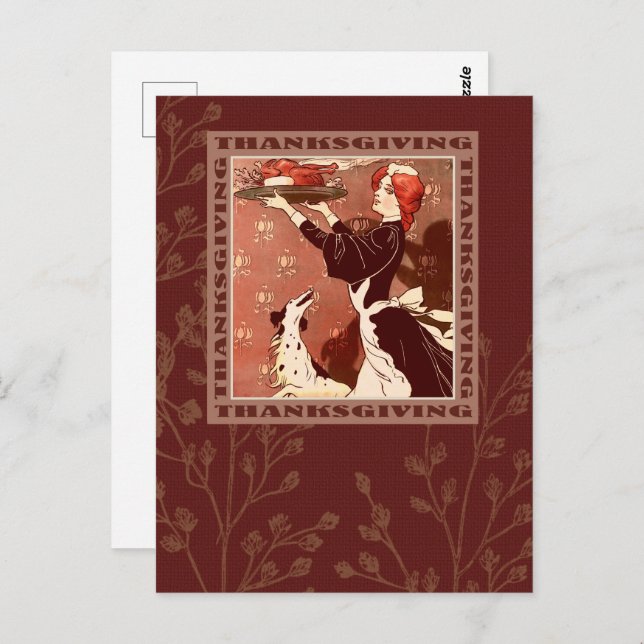 Happy Thanksgiving. Vintage Art Postcard (Front/Back)