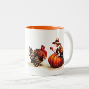 Happy Thanksgiving. Vintage Design Gift Mugs
