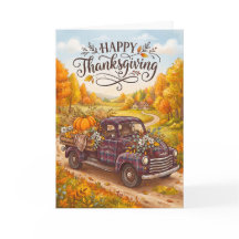 Happy Thanksgiving Vintage Truck