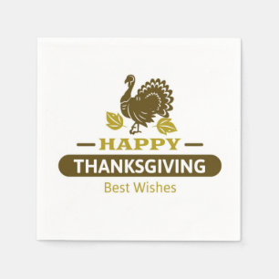 Happy Thanksgiving Wishes Napkin
