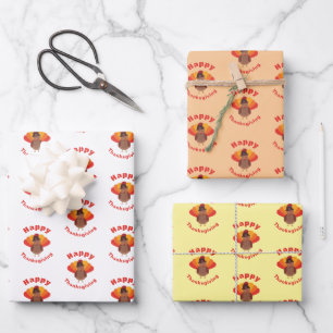 Happy Thanksgiving Wrapping Paper Sheet