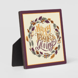 Happy Thanksgiving wreath Plaque