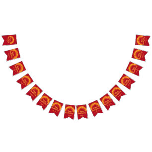 Happy Thanksgiving Yellows Red Add Name & Year Bunting