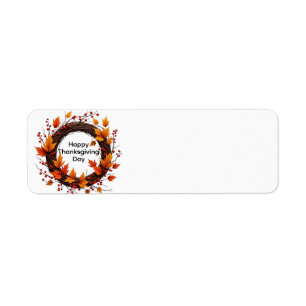 Happy Thanksgkving day Return Address Label