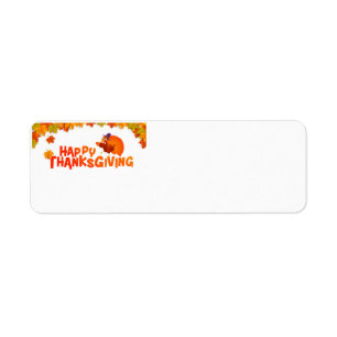 Happy Thanksgkving day Return Address Label