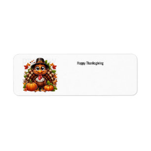 Happy Thanksgkving day Return Address Label