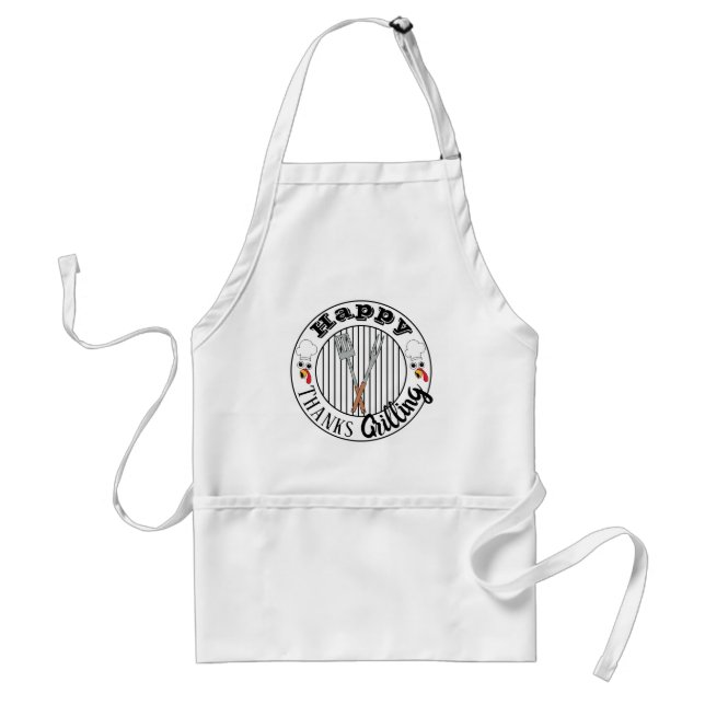 Happy ThanksGrilling Standard Apron (Front)