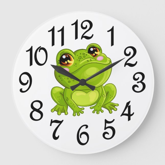 Happy The Frog Acrylic Wall Clock (Front)