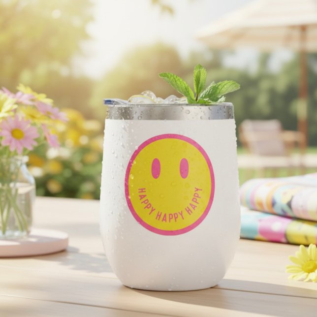 Happy Thermal Wine Tumbler (Creator Uploaded)