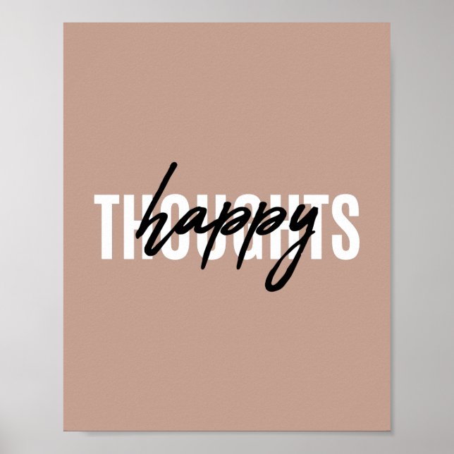 Happy Thoughts | Positive Quote Poster (Front)
