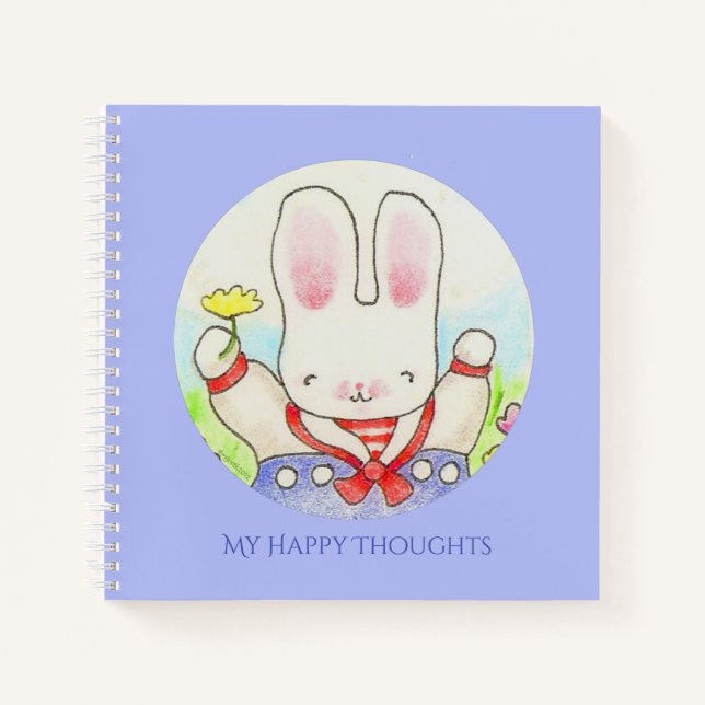 Happy Thoughts Sailor Bunny Journal (Front)