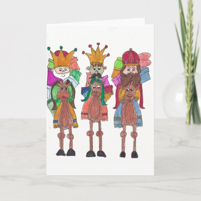 Happy Three Kings Holiday Card (Front)