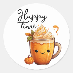 Happy Time Classic Round Sticker