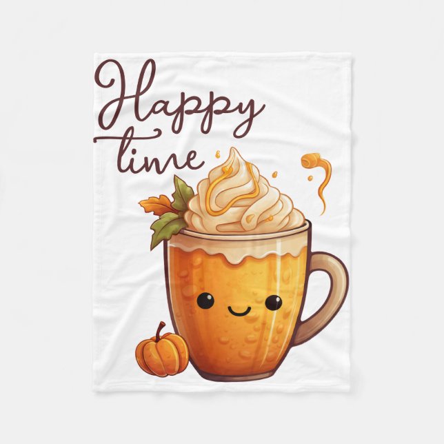 Happy Time Fleece Blanket (Front)