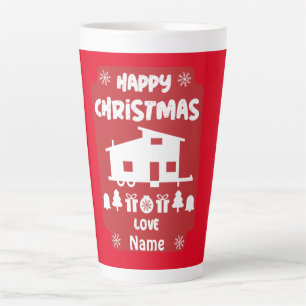 Happy Tiny House Christmas Latte Mug