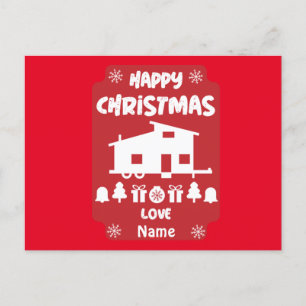 Happy Tiny House Christmas  Postcard