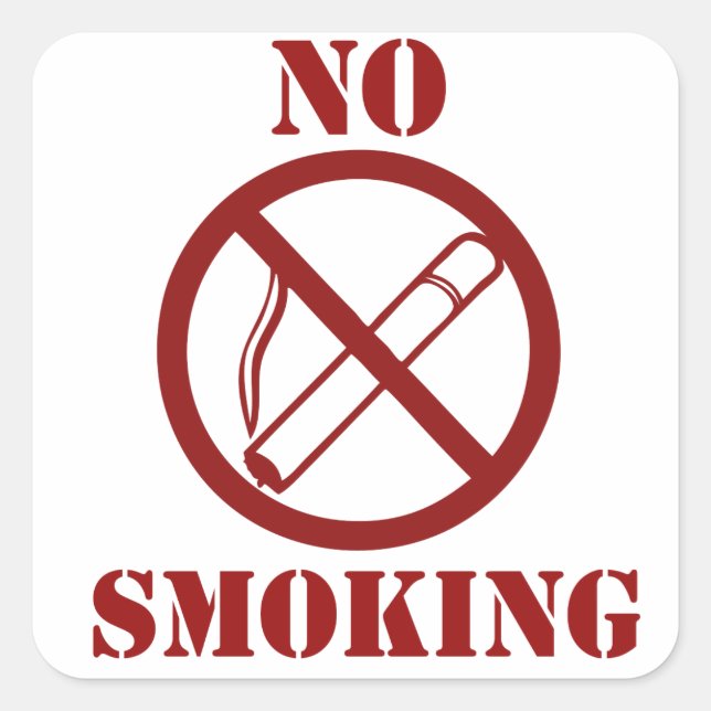 Happy to be Smoke Free Square Sticker (Front)