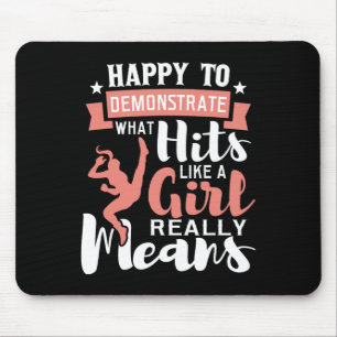 Happy To Demonstrate - Karate Taekwondo Mixed Mart Mouse Pad