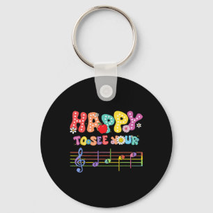 Happy To See Your Face Music Teacher Back To Schoo Key Ring