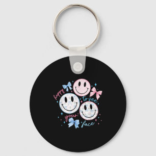 Happy To See Your Face Teacher Bow Funny Back To S Key Ring
