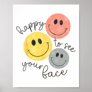 Happy To See Your Face Teacher Disco Ball Back To Poster