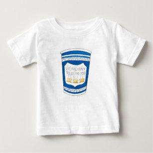 Happy to Serve You Blue Greek Diner Coffee Cup NYC Baby T-Shirt