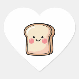 Happy Toast Heart Sticker