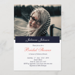 Happy Together   Photo Bridal Shower Invitation