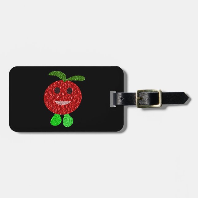 Happy Tomato Custom Luggage Tag (Front Horizontal)