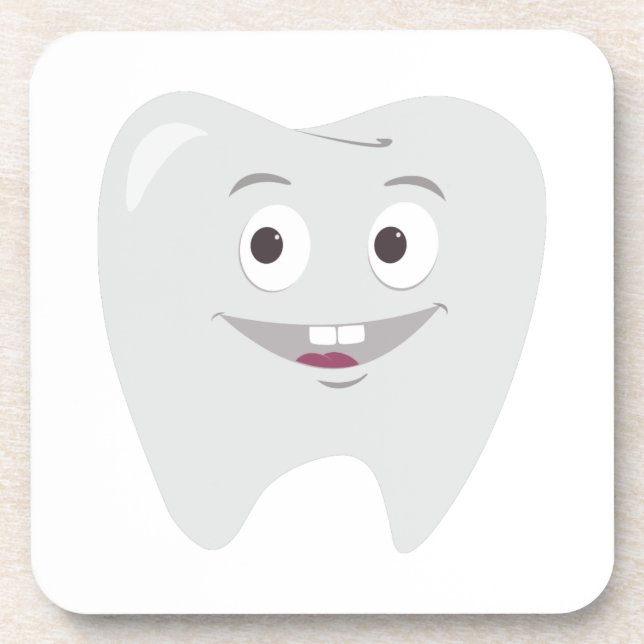 Happy Tooth Coaster (Front)