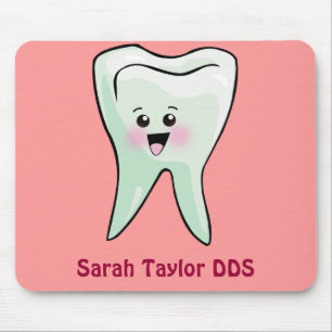 Happy Tooth Personalised (Any Name) Mouse Pad