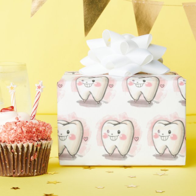 Happy Tooth Wrapping Paper (Birthday Party)