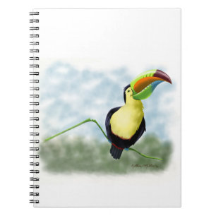 Happy Toucan Cartoon Notebook