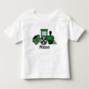 Happy Tracks/ Green Train Engine Toddler T-Shirt
