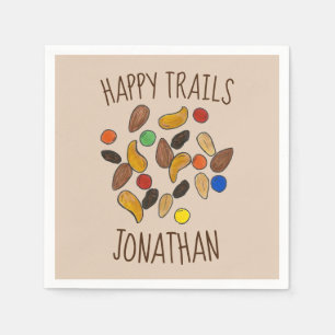 Happy Trails Camping Trail Mix Goodbye Retirement Napkin
