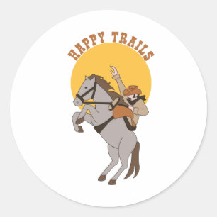 Happy Trails Classic Round Sticker