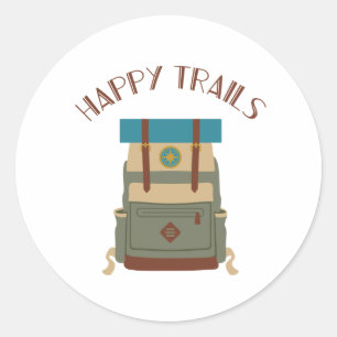 Happy Trails Classic Round Sticker