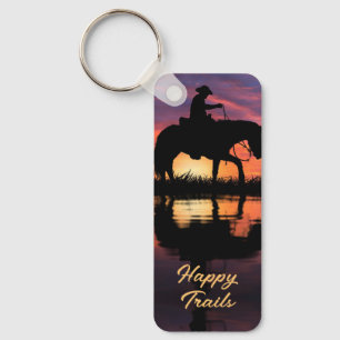 HAPPY TRAILS COWBOY KEY RING