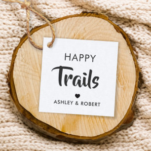 Happy Trails Gift Tag, Nut & Trail Mix Tag, Kraft Favour Tags