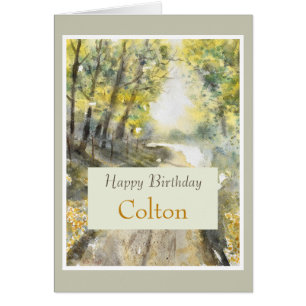 Happy Trails Happy Birthday Personalize Name Card