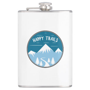 Happy Trails Hiking Hip Flask