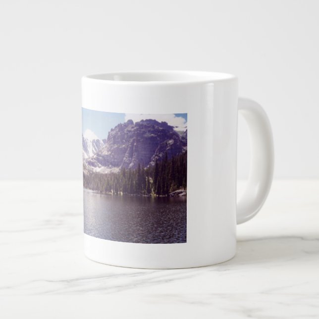 Happy Travels in Lofty Places!! Large Coffee Mug (Front Right)