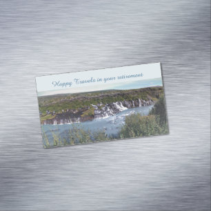 Happy Travels retirement magnet