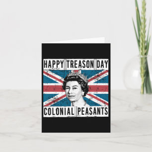Happy Treason Day British 4th Of July Card