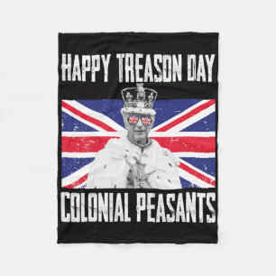 Happy Treason Day King Charles Iii British Funny 4 Fleece Blanket
