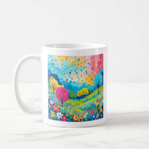 Happy Trees and Flowers, Nature Bliss Sweatshirt,  Coffee Mug