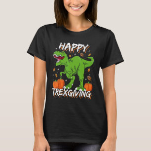Happy Trexgiving  Thanksgiving Rex Dinosaur for Ki T-Shirt