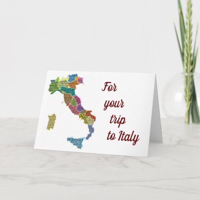 **HAPPY TRIP FOR YOU** TO **ITALY** CARD (Front)